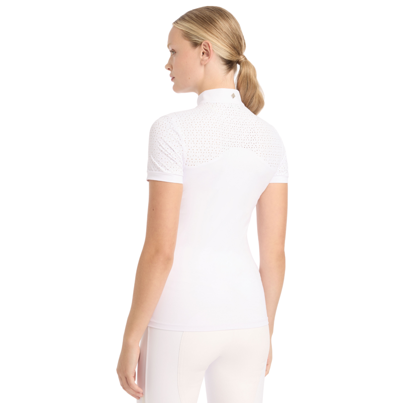 LeMieux Olivia Short Sleeve Show Shirt in White-2